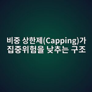 비중 상한제(Capping)가 집중위험을 낮추는 구조 5 ebb984eca491 ec8381ed959ceca09ccappingeab080 eca791eca491ec9c84ed9798ec9d84 eb82aeecb694eb8a94 eab5aceca1b0 1787128079