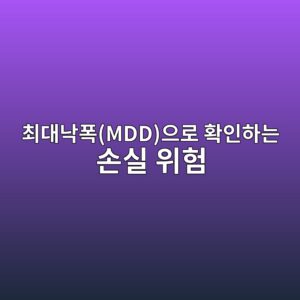 최대낙폭(MDD)으로 확인하는 손실 위험 6 ecb59ceb8c80eb8299ed8fadmddec9cbceba19c ed9995ec9db8ed9598eb8a94 ec8690ec8ba4 ec9c84ed9798 1787739571