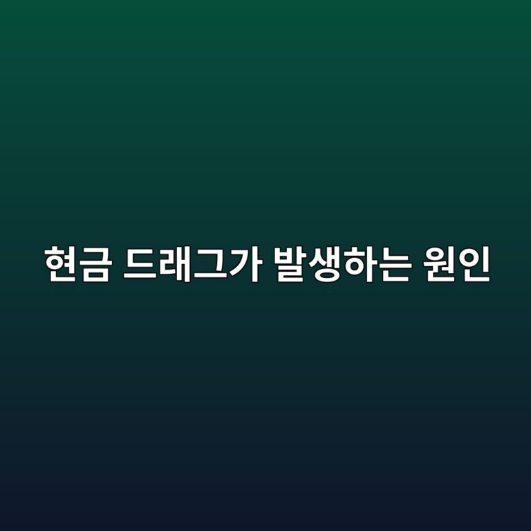 현금 드래그가 발생하는 원인 5 ed9884eab888 eb939ceb9e98eab7b8eab080 ebb09cec839ded9598eb8a94 ec9b90ec9db8 1786154007